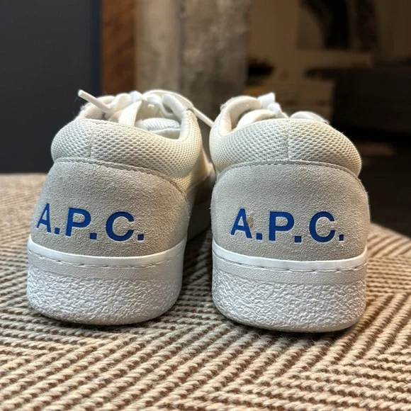APC white court shoe, mesh, and suede - Picture 4 of 4